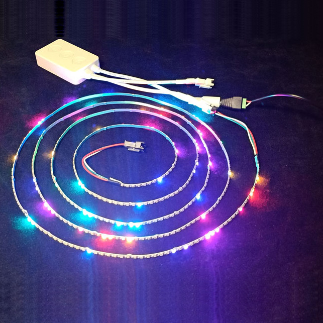DC5V WS2812 3MM Super Narrow 200LEDs/m Super Density 2020SMD RGB Individually Addressable LED Strip Light, 6.56ft/2m per feet by sales DC5V WS2812 3MM Super Narrow 200LEDs/m Super Density 2020SMD RGB Individually Addressable LED Strip Light, 6.56ft/2m per feet by sales